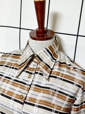 画像4: フランス製 ボーダー レトロ ヨーロッパ古着 シャツ ヴィンテージブラウス (4)