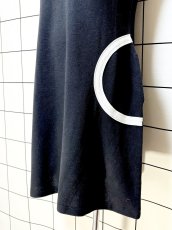画像8: バイカラー モノクロ レトロ USA古着 ヴィンテージワンピース (8)