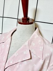 画像4: 小花柄 プリーツ切替 ウエストゴム 半袖 レトロ Guatemala 古着 ヴィンテージワンピース (4)