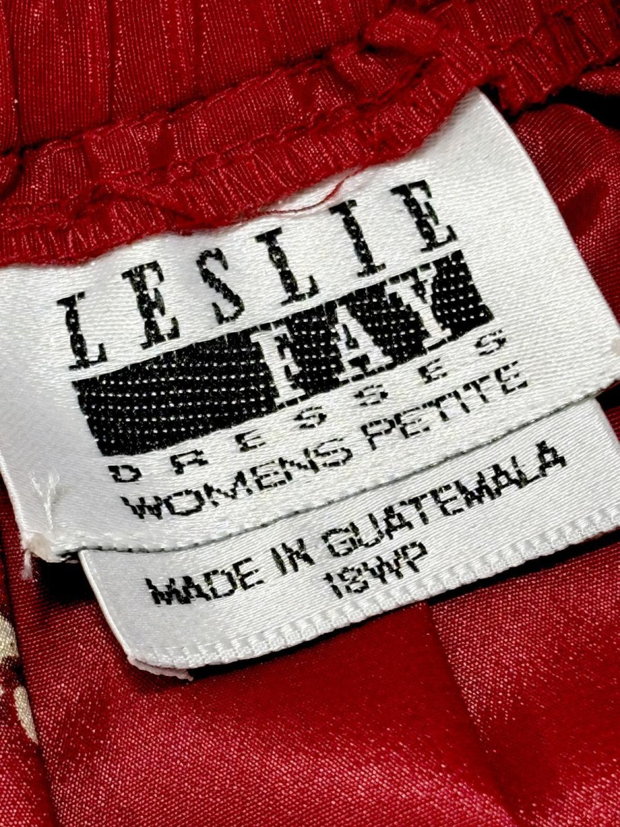 画像11: プリーツ レッド ウエストゴム レトロ Guatemala 古着 ヴィンテージスカート (11)