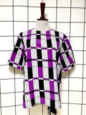 画像1: チェック プルオバー レトロ シャツ USA古着 ヴィンテージトップス (1)