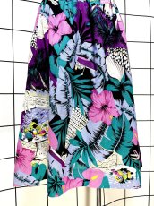 画像3: リゾート柄 花柄 レトロ USA古着 ヴィンテージスカート (3)