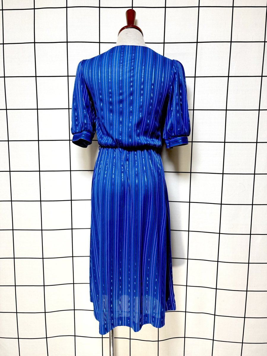 画像2: ストライプ UNIONMADE ウエストゴム レトロ USA古着 ヴィンテージワンピース (2)