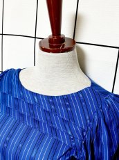 画像4: ストライプ UNIONMADE ウエストゴム レトロ USA古着 ヴィンテージワンピース (4)