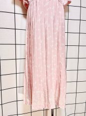 画像8: 小花柄 プリーツ切替 ウエストゴム 半袖 レトロ Guatemala 古着 ヴィンテージワンピース (8)