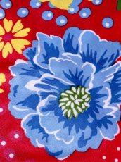 画像11: ドット 花柄 レッド レトロ USA古着 ヴィンテージワンピース (11)