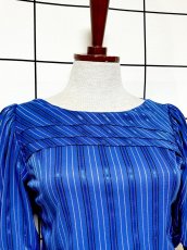 画像5: ストライプ UNIONMADE ウエストゴム レトロ USA古着 ヴィンテージワンピース (5)