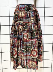 画像1: フランス製 レトロ ヨーロッパ古着 ヴィンテージスカート (1)