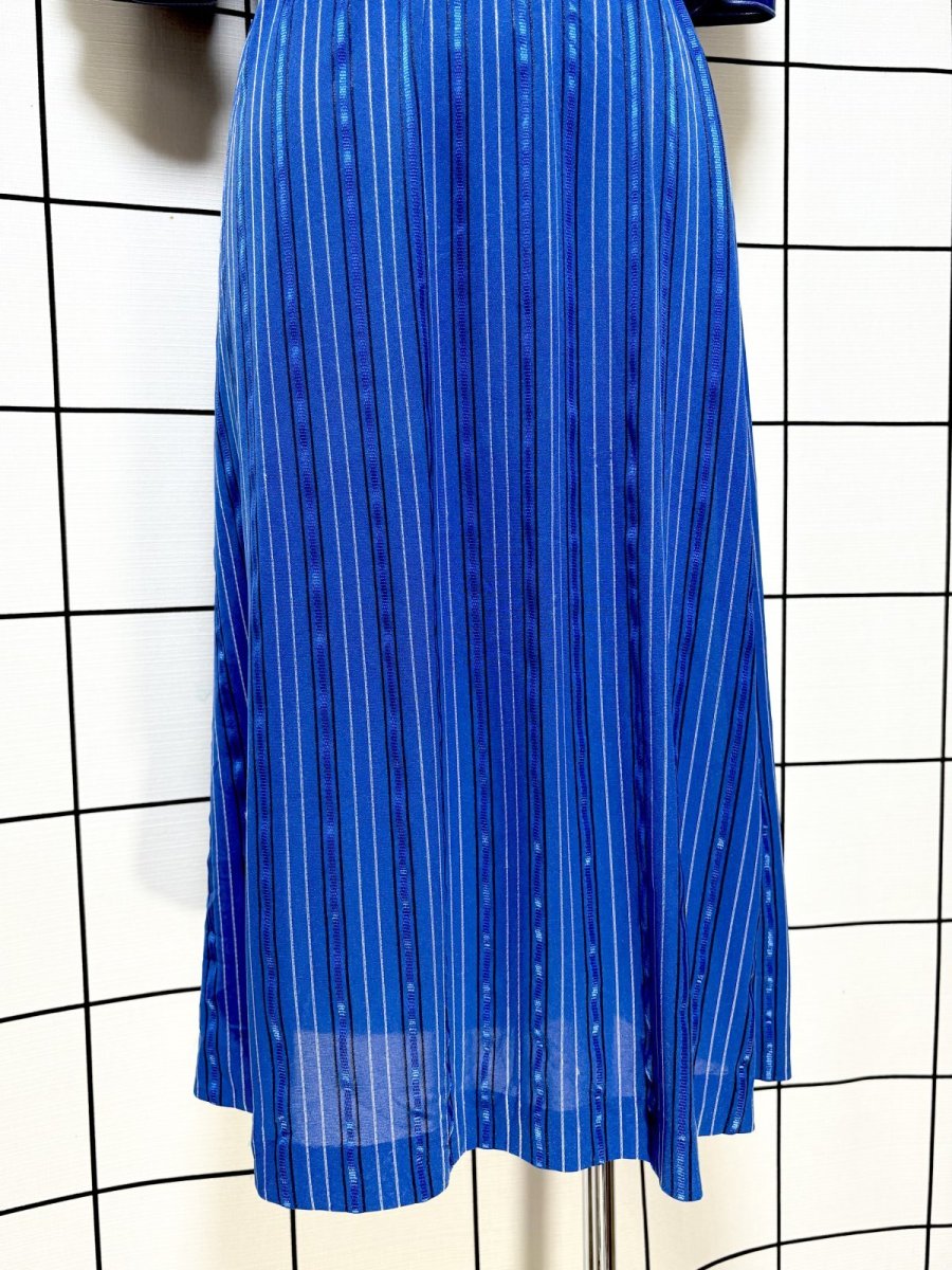 画像9: ストライプ UNIONMADE ウエストゴム レトロ USA古着 ヴィンテージワンピース (9)