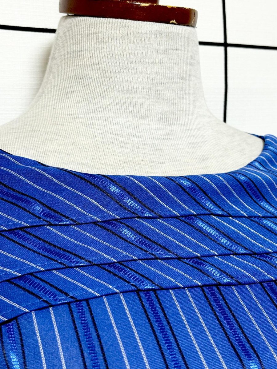 画像7: ストライプ UNIONMADE ウエストゴム レトロ USA古着 ヴィンテージワンピース (7)