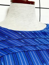画像7: ストライプ UNIONMADE ウエストゴム レトロ USA古着 ヴィンテージワンピース (7)