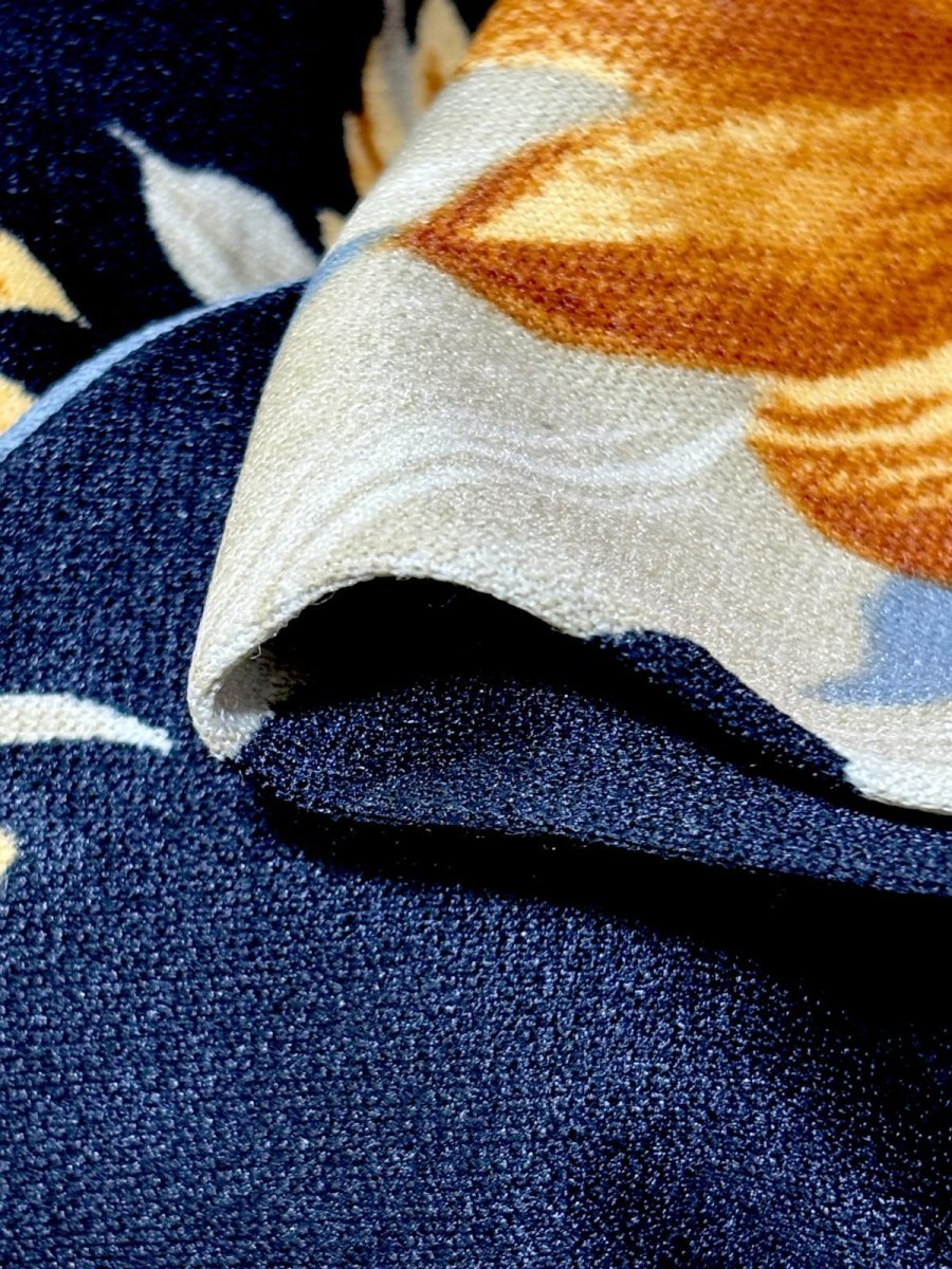 画像12: パーティー衣装にもおすすめ 花柄 フリル ノースリーブ レトロ ヨーロッパ古着 ヴィンテージマキシ丈ドレス (12)