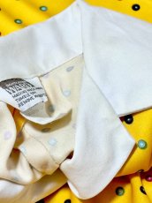画像13: ドット イエロー ウエストゴム レトロ USA古着 ヴィンテージワンピース (13)
