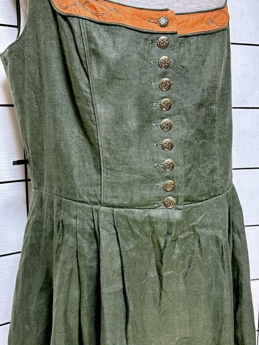 画像11: エプロン付 ディアンドル チロルワンピース ドイツ民族衣装 舞台 演奏会 フォークダンス オクトーバーフェスト  (11)