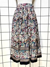 画像1: 花柄 UNIONMADE ウエストゴム レトロ USA古着 ヴィンテージスカート (1)
