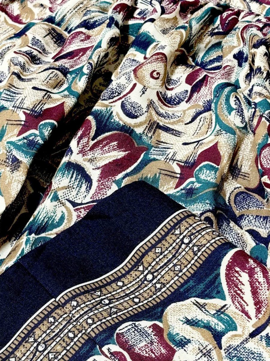 画像7: 花柄 UNIONMADE ウエストゴム レトロ USA古着 ヴィンテージスカート (7)