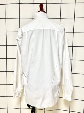 画像2: スタンドカラー クラシカル ホワイト レトロ USA古着 シャツ ヴィンテージブラウス (2)