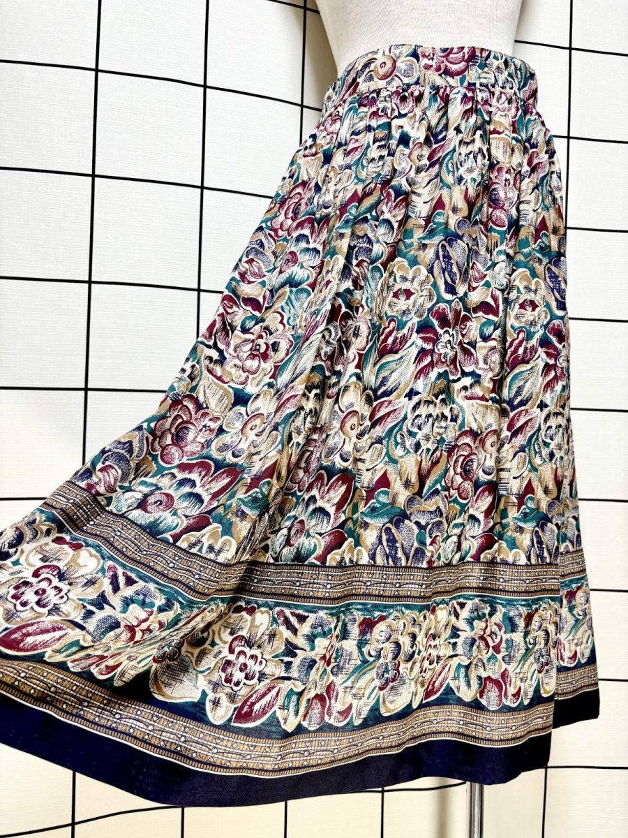 画像4: 花柄 UNIONMADE ウエストゴム レトロ USA古着 ヴィンテージスカート (4)