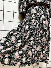画像10: フロントレース 花柄 クラシカル ガーリー ウエストゴム レトロ Guatemala 古着 ヴィンテージワンピース (10)