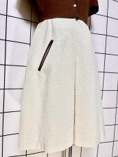 画像8: 無地 バイカラー 切り替え レトロ USA古着 ヴィンテージワンピース (8)