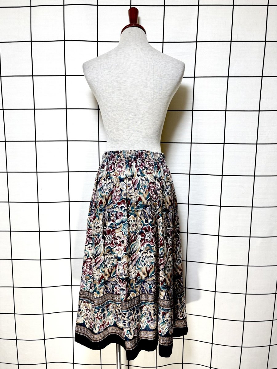 画像6: 花柄 UNIONMADE ウエストゴム レトロ USA古着 ヴィンテージスカート (6)