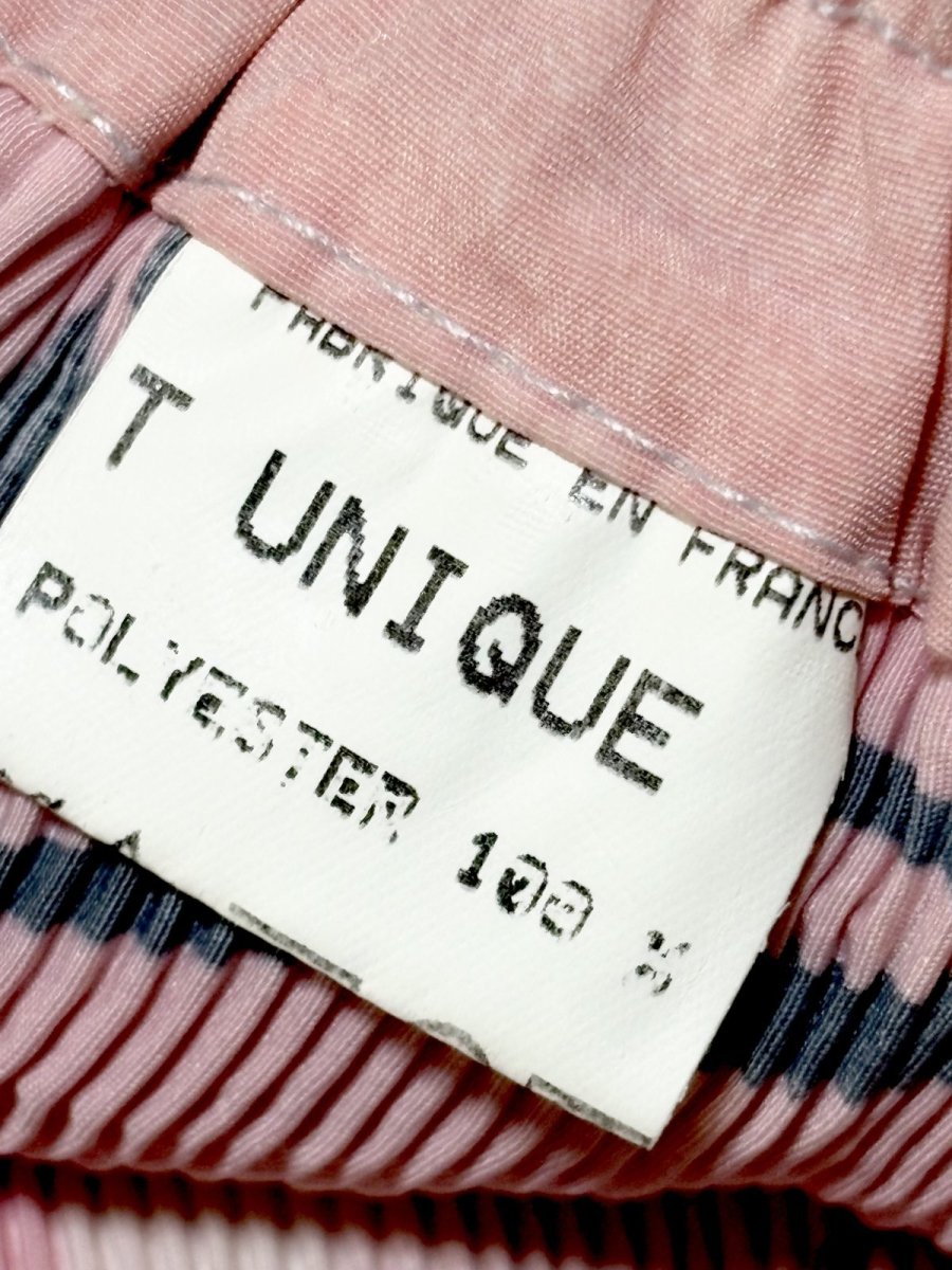 画像12: FRANCE プリーツ アート柄 ウエストゴム レトロ ヨーロッパ古着 ヴィンテージスカート (12)