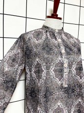 画像6: 花柄 レトロ USA古着 シャツ ヴィンテージトップス (6)
