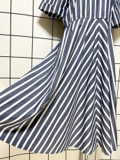画像9: ストライプ レトロ USA古着 ヴィンテージワンピース (9)