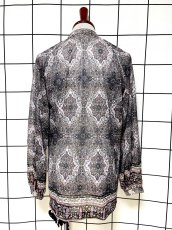 画像2: 花柄 レトロ USA古着 シャツ ヴィンテージトップス (2)