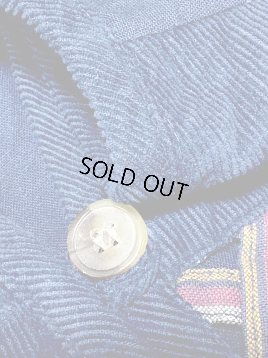 画像14: コーデュロイ 刺繍 ネイビー レトロ India 古着 ヴィンテージベスト (14)