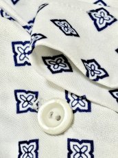 画像12: リボンタイ ホワイト ネイビー 切り替えし レトロ USA古着 ヴィンテージワンピース (12)