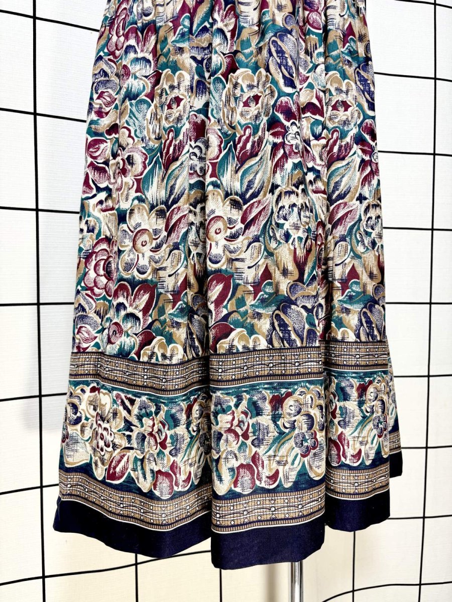 画像3: 花柄 UNIONMADE ウエストゴム レトロ USA古着 ヴィンテージスカート (3)