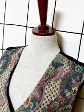 画像6: 花柄 レトロ USA古着 ゴブラン ヴィンテージベスト (6)
