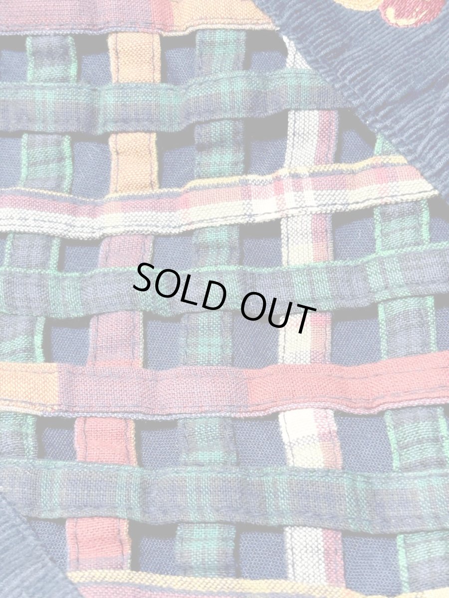 画像13: コーデュロイ 刺繍 ネイビー レトロ India 古着 ヴィンテージベスト (13)