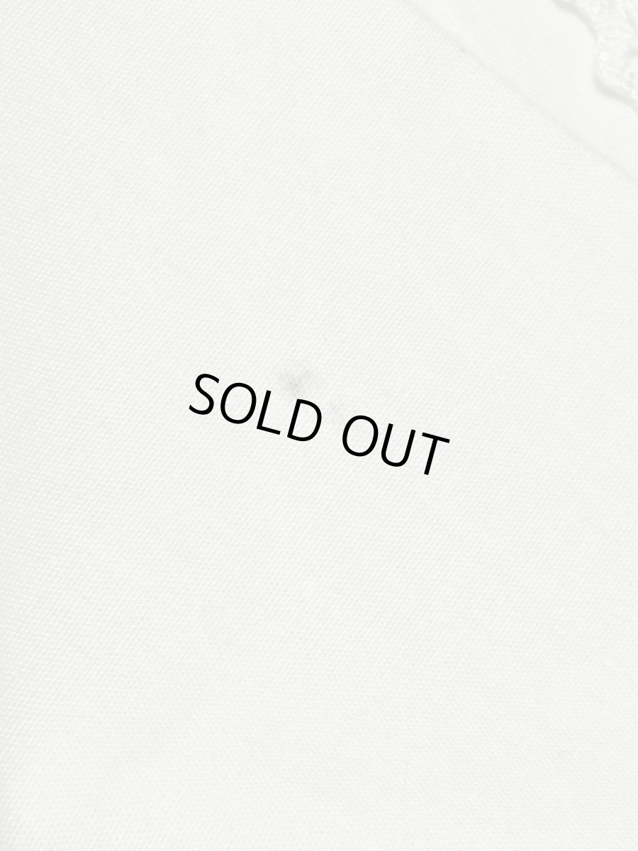 画像11: スタンドカラー クラシカル ホワイト レトロ USA古着 シャツ ヴィンテージブラウス (11)