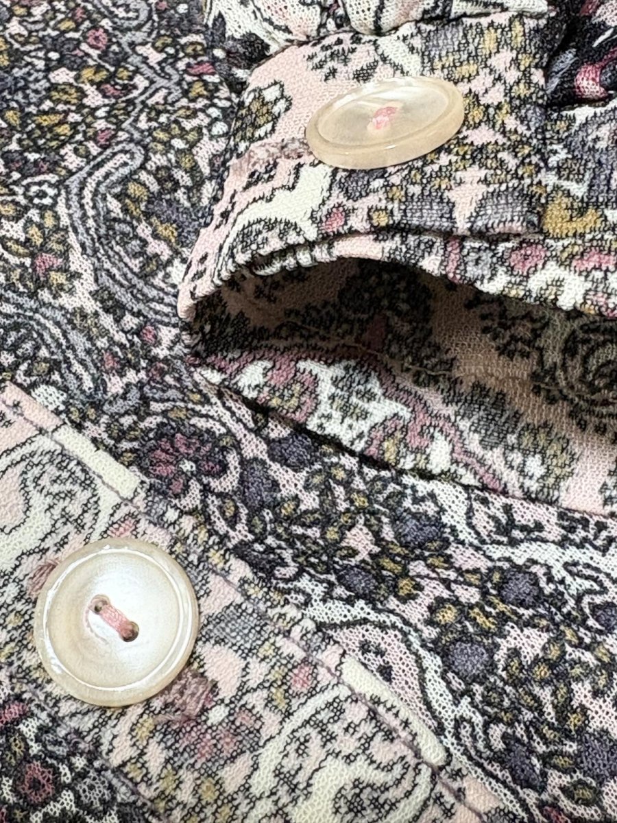 画像11: 花柄 レトロ USA古着 シャツ ヴィンテージトップス (11)