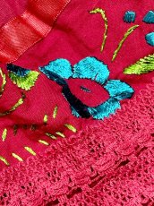 画像9: メキシカン刺繍 レース フォークロア レトロ 古着 メキシコ製 ヴィンテージ刺繍ブラウス (9)