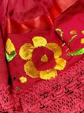 画像8: メキシカン刺繍 レース フォークロア レトロ 古着 メキシコ製 ヴィンテージ刺繍ブラウス (8)