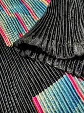 画像12: フランス製 FRANCE ゆったりサイズ 細かいプリーツ 立体柄 ブラック レトロ ヨーロッパ古着 ヴィンテージワンピース  (12)