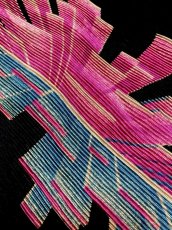 画像11: フランス製 FRANCE ゆったりサイズ 細かいプリーツ 立体柄 ブラック レトロ ヨーロッパ古着 ヴィンテージワンピース  (11)