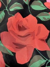画像10: 西ドイツ製 WestGermany ティアードデザイン 薔薇柄 レトロ 長袖 ヨーロッパ古着 ヴィンテージドレス (10)