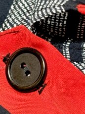 画像10: ストライプ 前開き レトロ 長袖 USA古着 ヴィンテージワンピース (10)