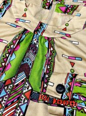 画像9: 70sJAPAN 幾何学柄 昭和レトロ 国産古着 ヴィンテージワンピース (9)