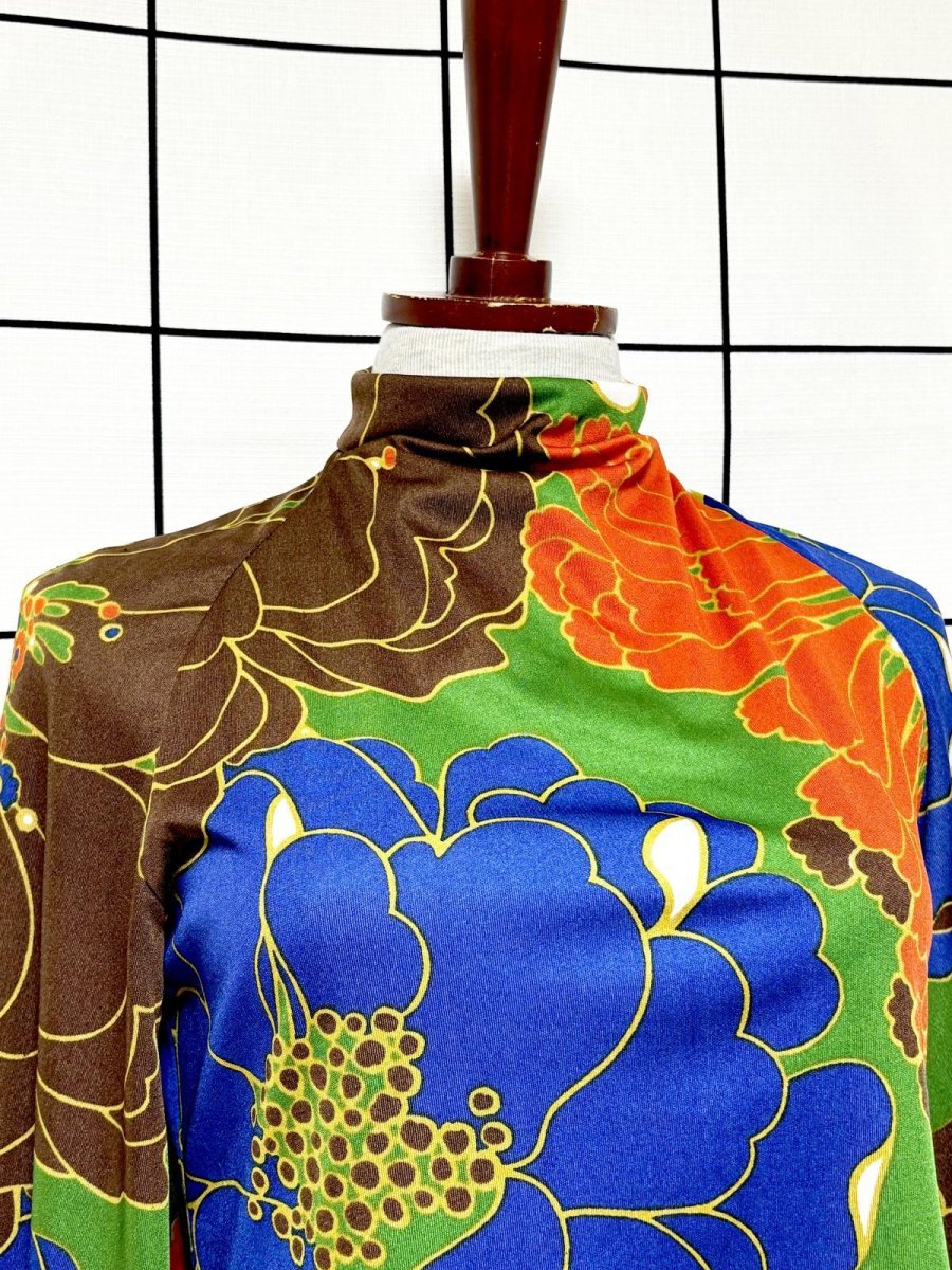 画像5: スペイン製 SPAIN サイケデリック 花柄 レトロ ヨーロッパ古着 ヴィンテージワンピース (5)