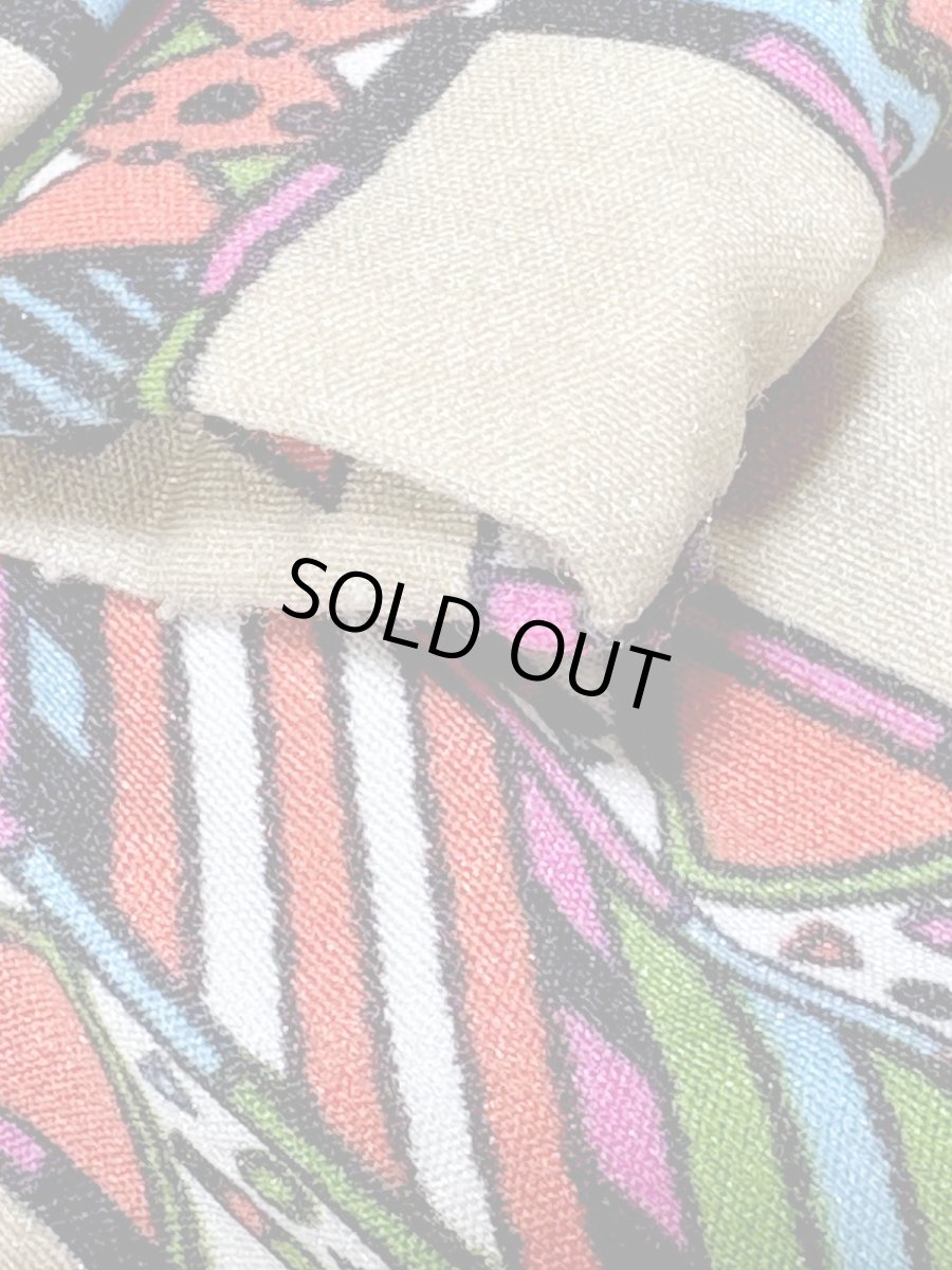 画像12: 70sJAPAN 幾何学柄 昭和レトロ 国産古着 ヴィンテージワンピース (12)