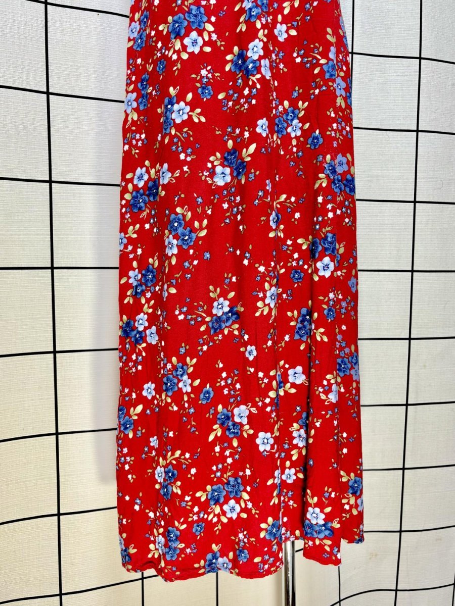 画像8: 花柄切り替えし レトロ USA古着 ヴィンテージワンピース (8)