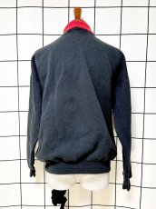 画像2: リーフ柄 タートルネック ブラック レトロ USA古着 ヴィンテージスウェット (2)