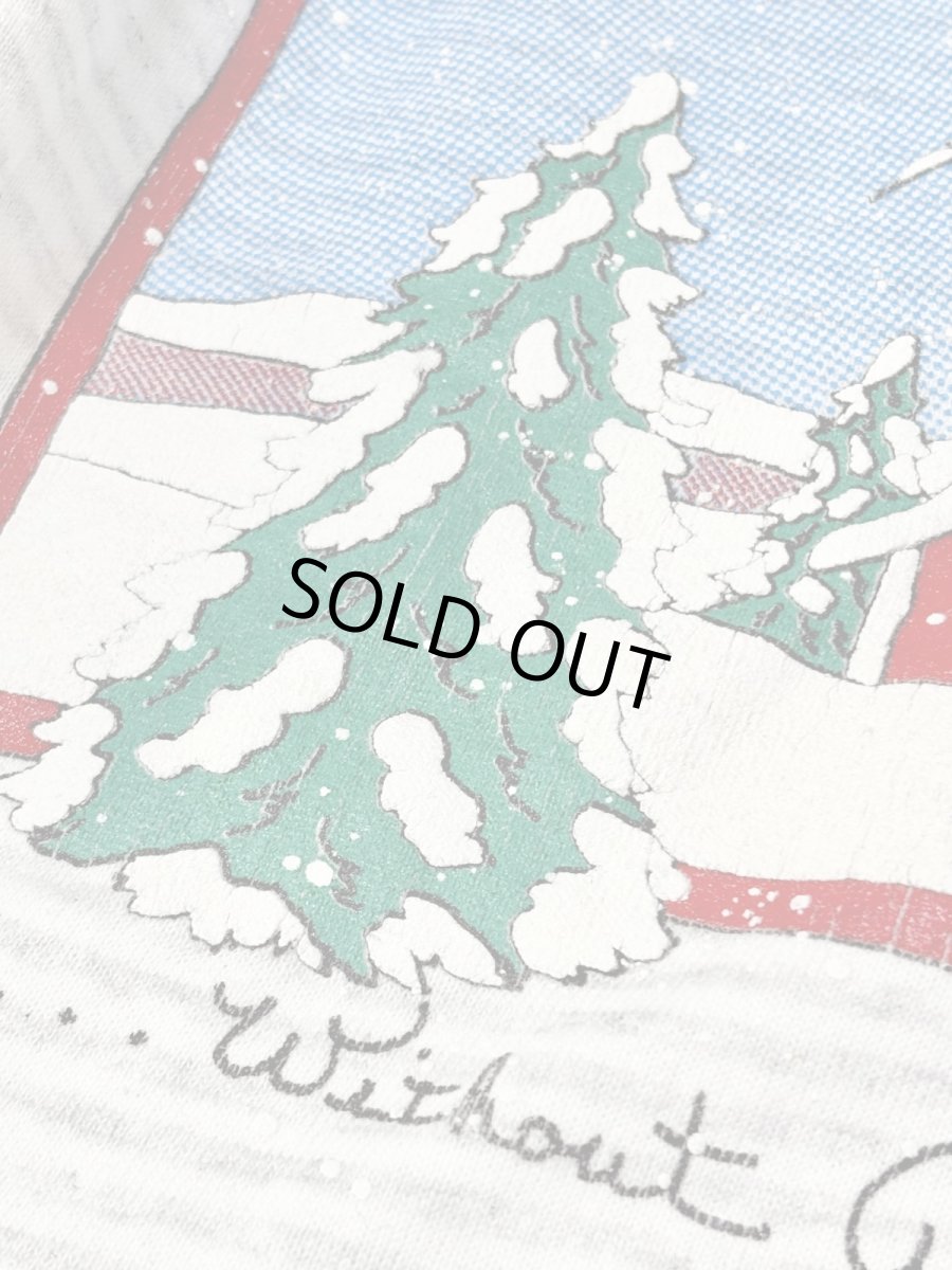 画像11: 雪景色 ボーダー タートルネック レトロ USA古着 ヴィンテージスウェット (11)