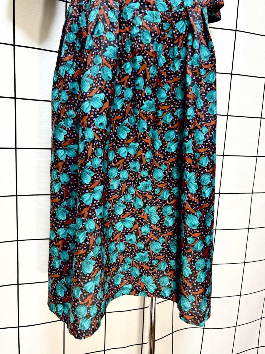 画像10: 【2500円均一対象商品】花柄 ドット レース襟 レトロ USA古着 ヴィンテージワンピース (10)