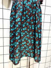 画像10: 花柄 ドット レース襟 レトロ USA古着 ヴィンテージワンピース (10)